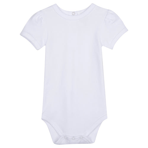 Girl's Short Puff Sleeve Onesie