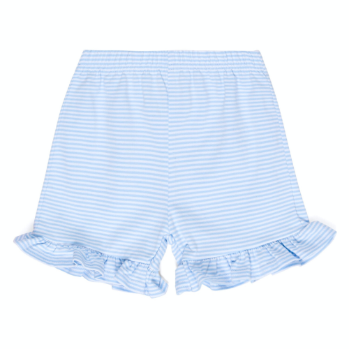 Girls Signature Striped Ruffle Shorts