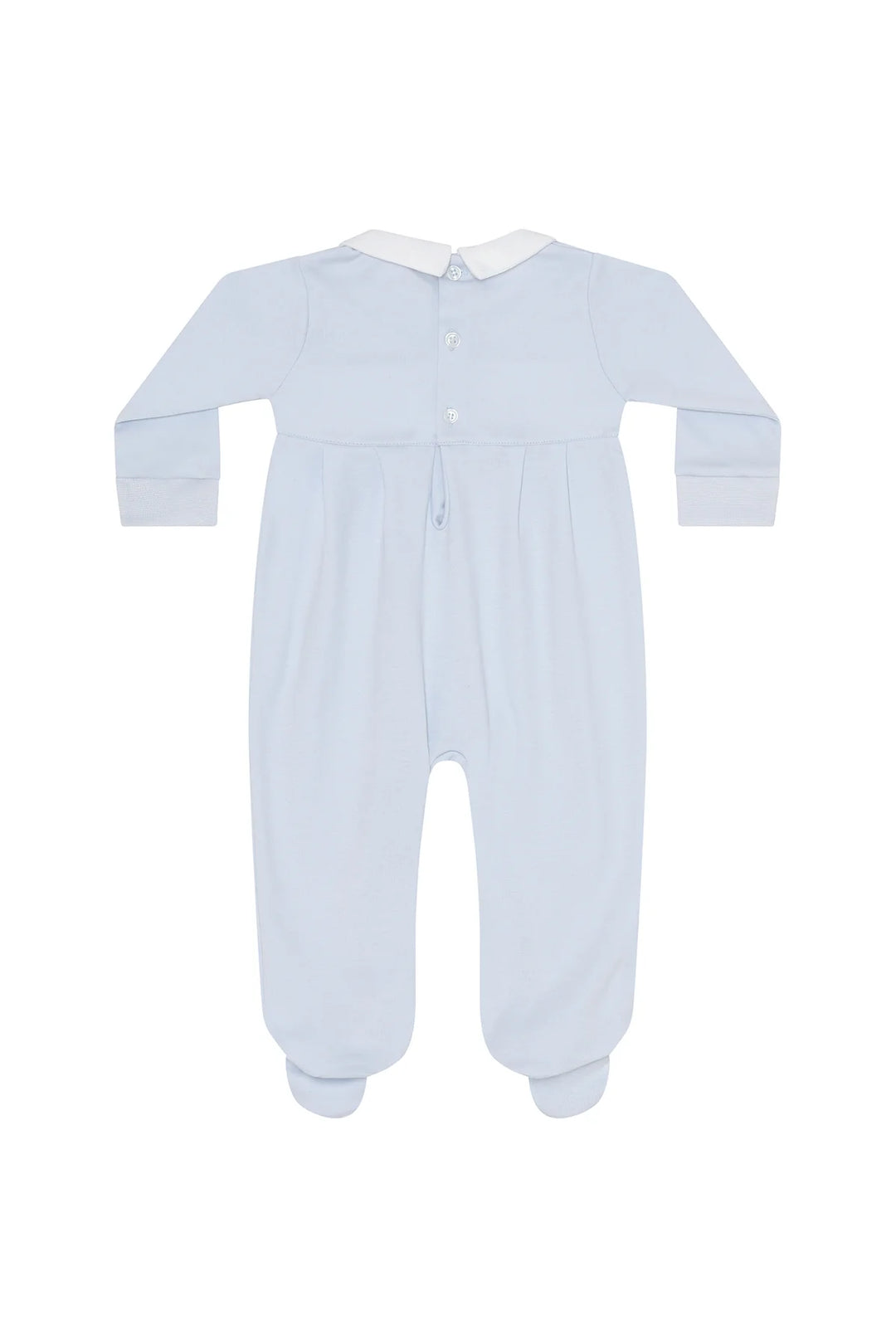 Blue Pumpkin Patch Embroidered Footie