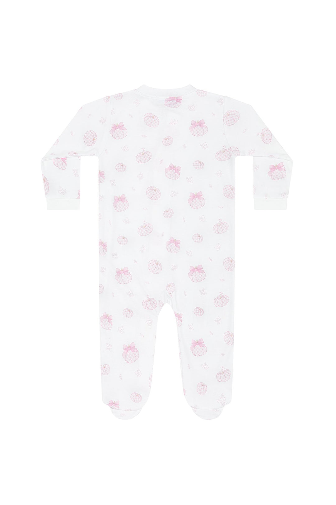 Pink Pumpkin Patch Zipper Footie