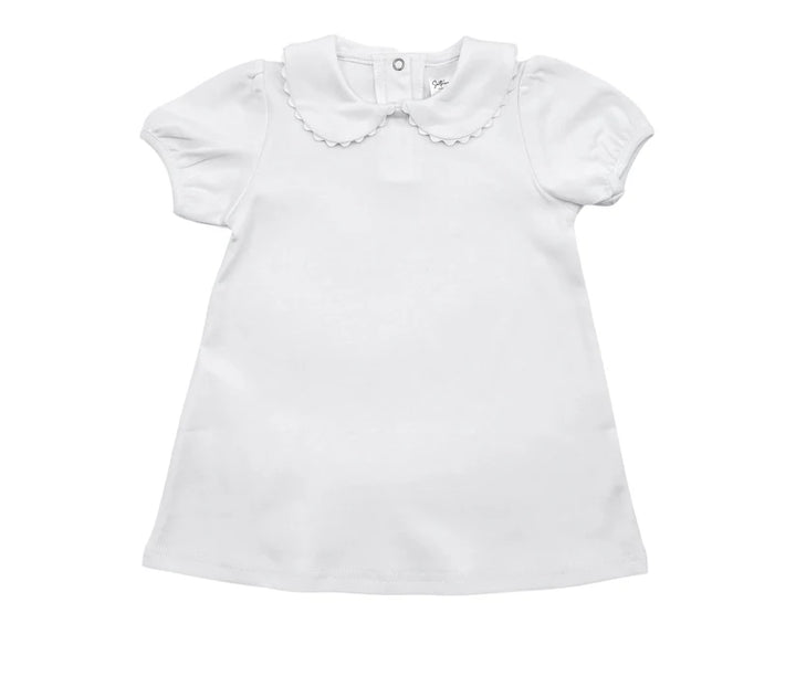 Girls Scalloped Collared Dress
