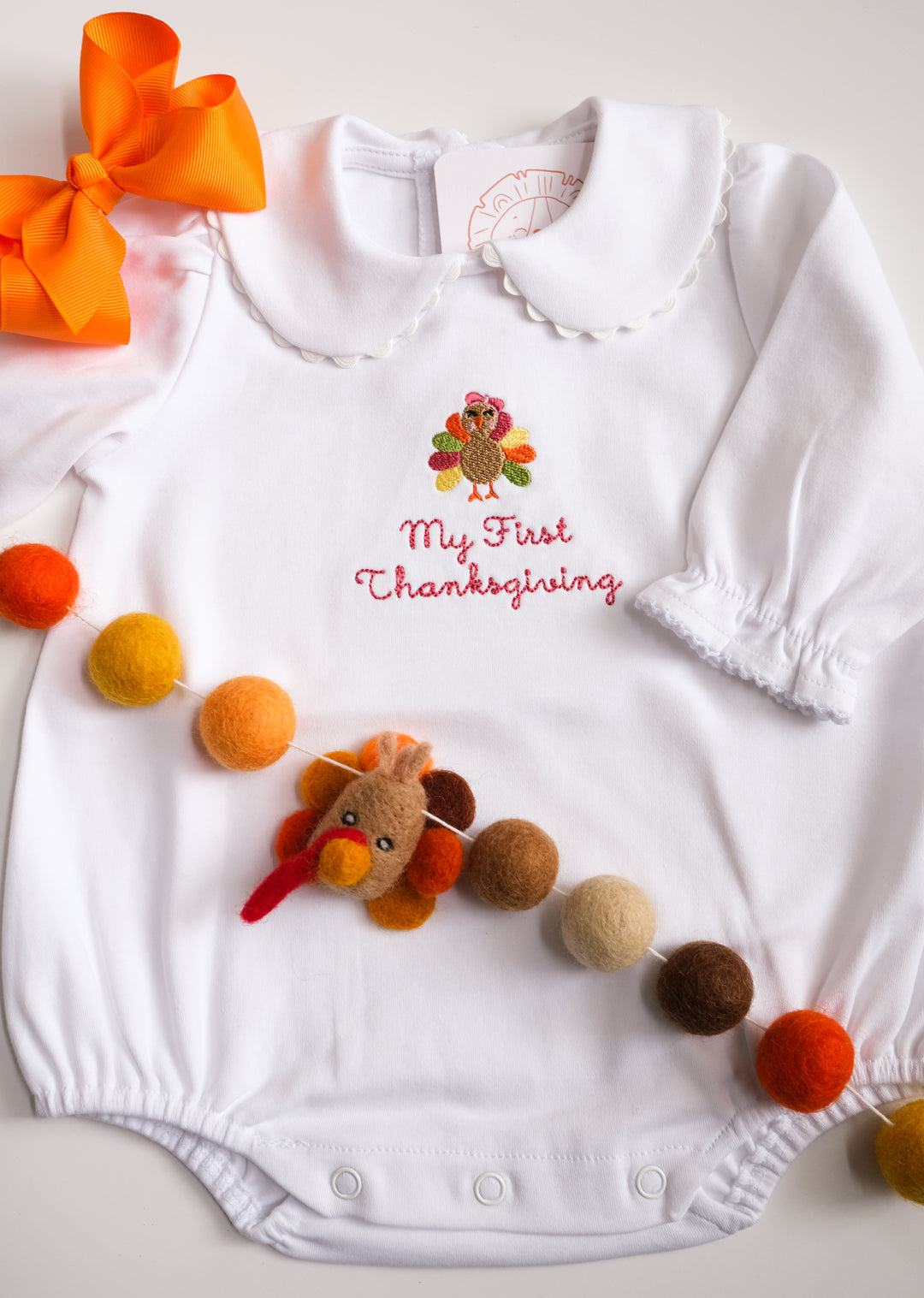 Scallop Collared Long Sleeve Bubble