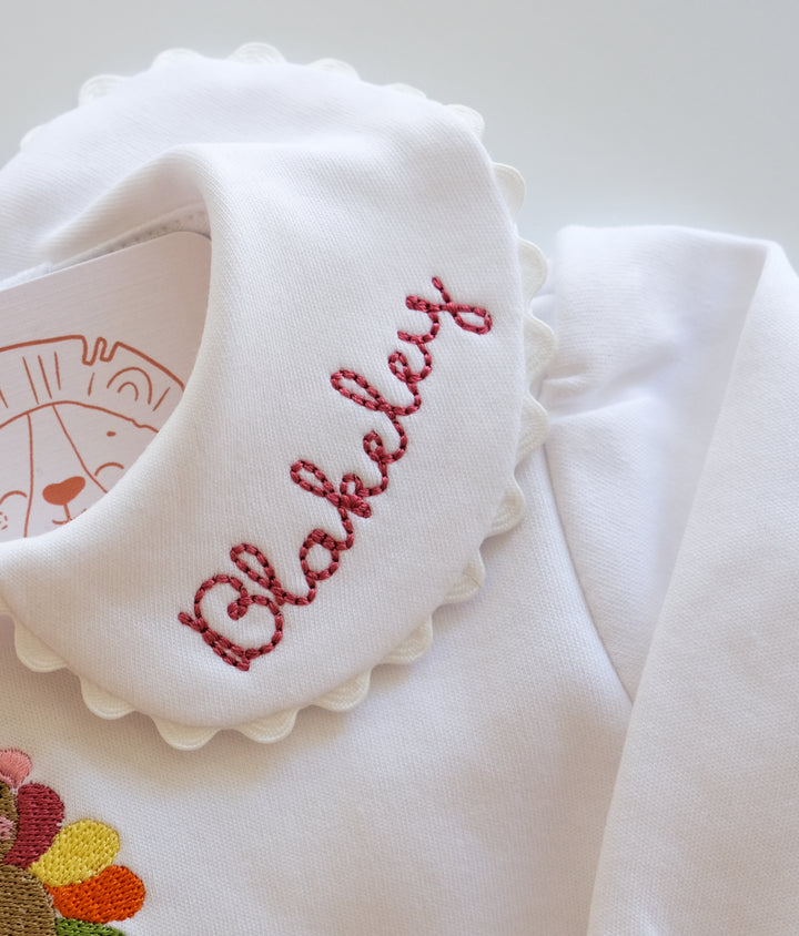 Scallop Collared Long Sleeve Bubble