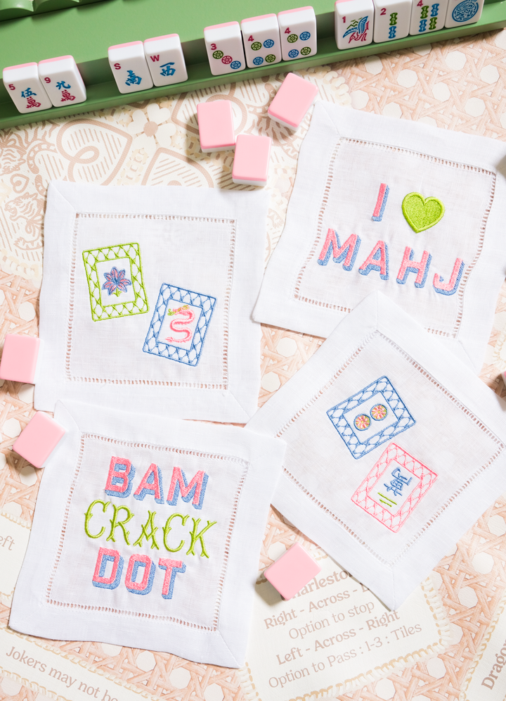 Customizable Mahjong Cocktail Napkins