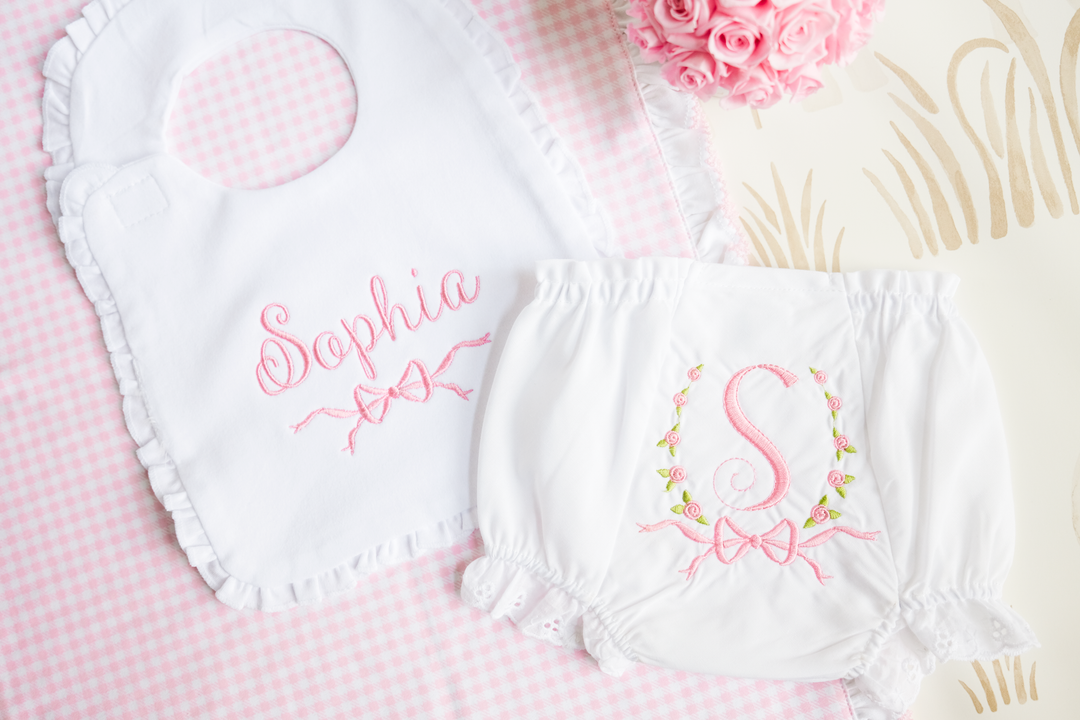 Classic Bow Bib & Bloomer Set