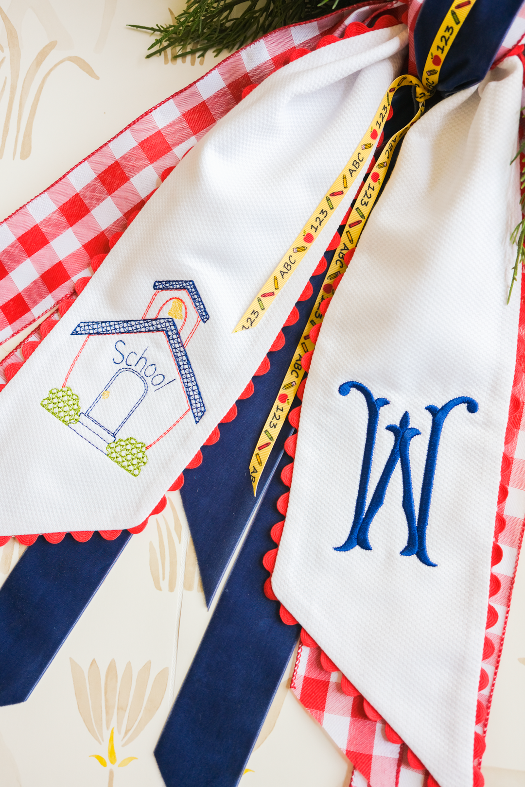 Heirloom Back to School Wreath Sash