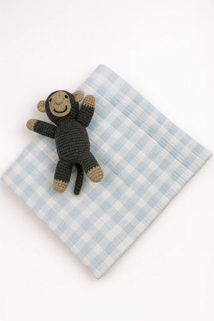 Gingham Check Baby Blanket