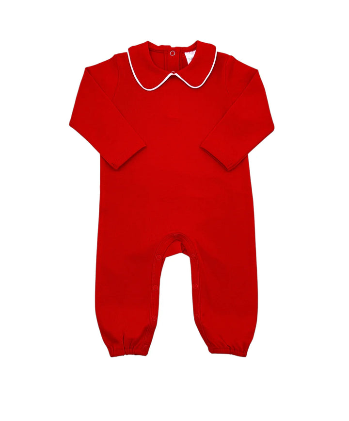 Full Length Onesie- Piping Peter Pan Collar