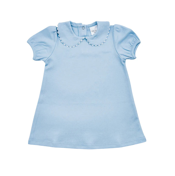 Girls Scalloped Collared Dress