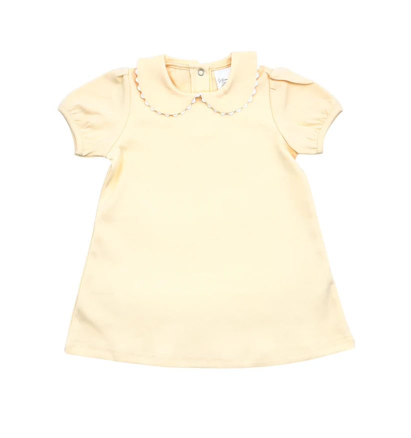 Girls Scalloped Collared Dress