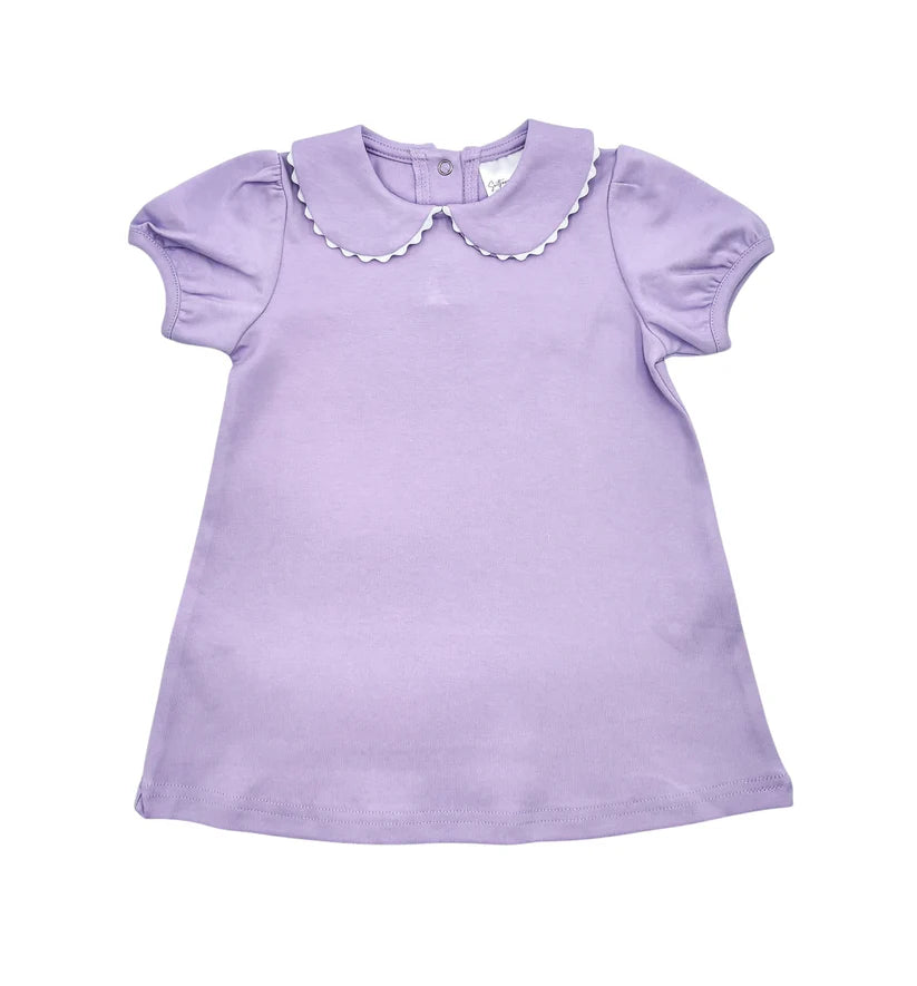 Girls Scalloped Collared Dress