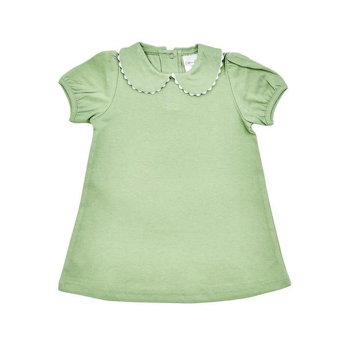 Girls Scalloped Collared Dress