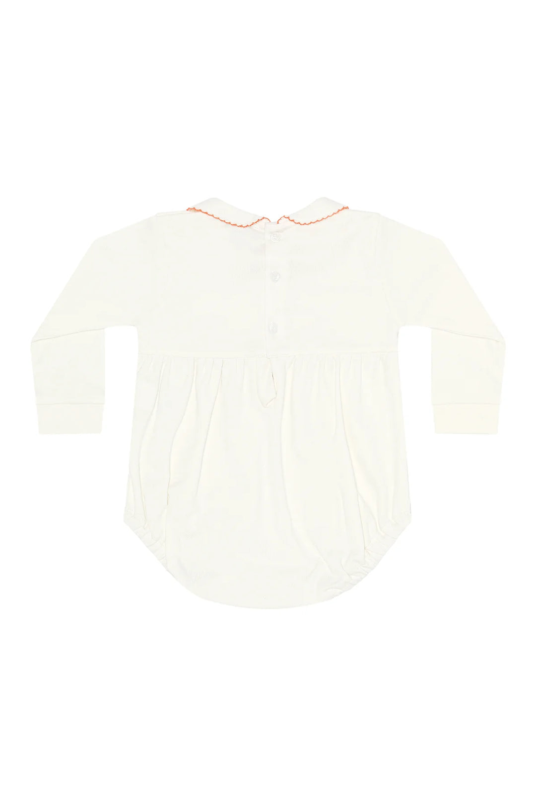 Ivory Pumpkin Patch Embroidered Bubble LS