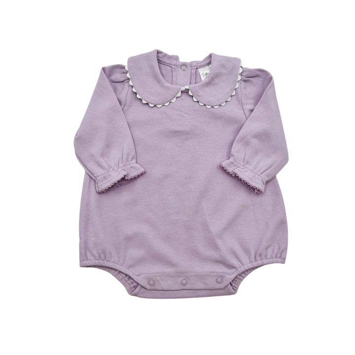 Scallop Collared Long Sleeve Bubble