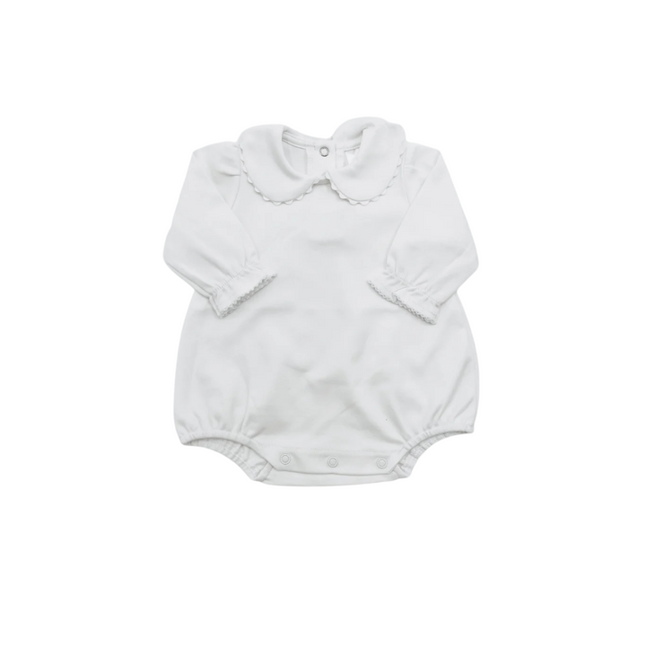 Scallop Collared Long Sleeve Bubble