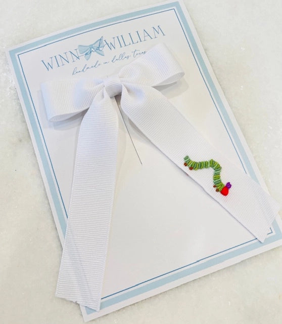 Hand Embroidered Back to School Bows