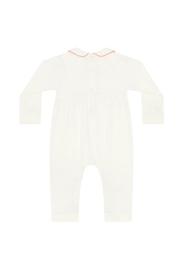Ivory Pumpkin Patch Embroidered Playsuit