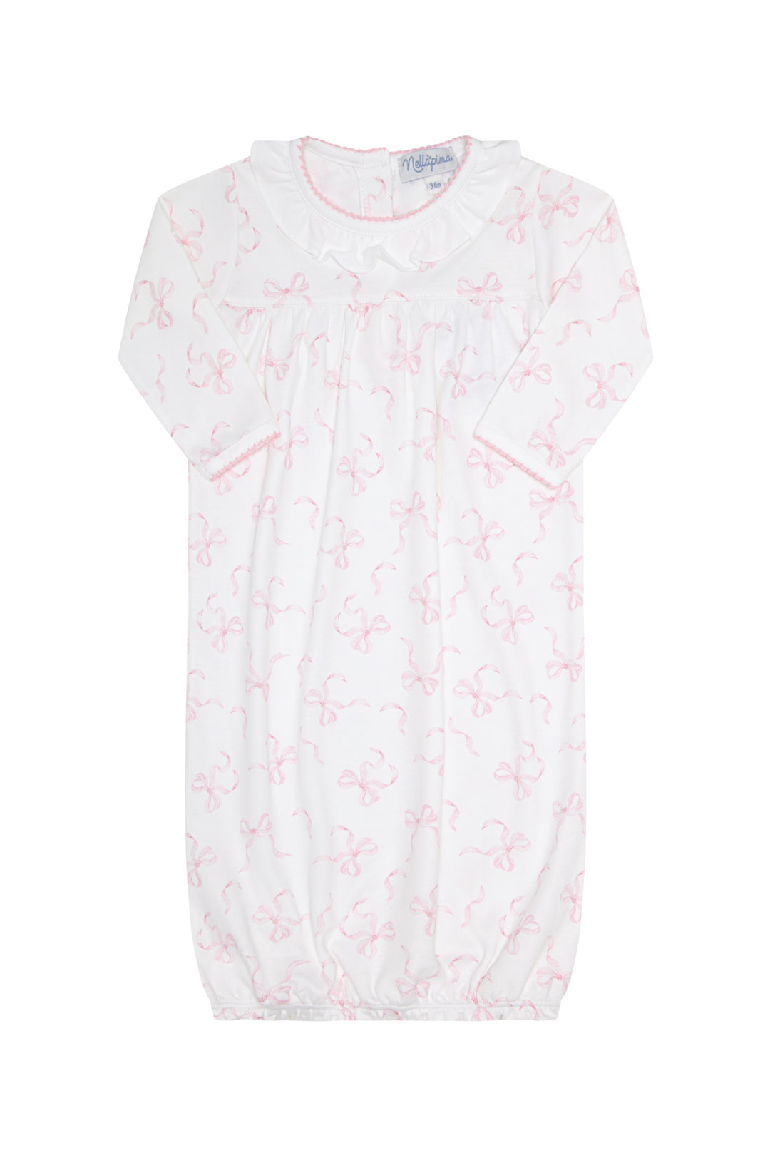 Charming Bows Print Newborn Gown Nellapima