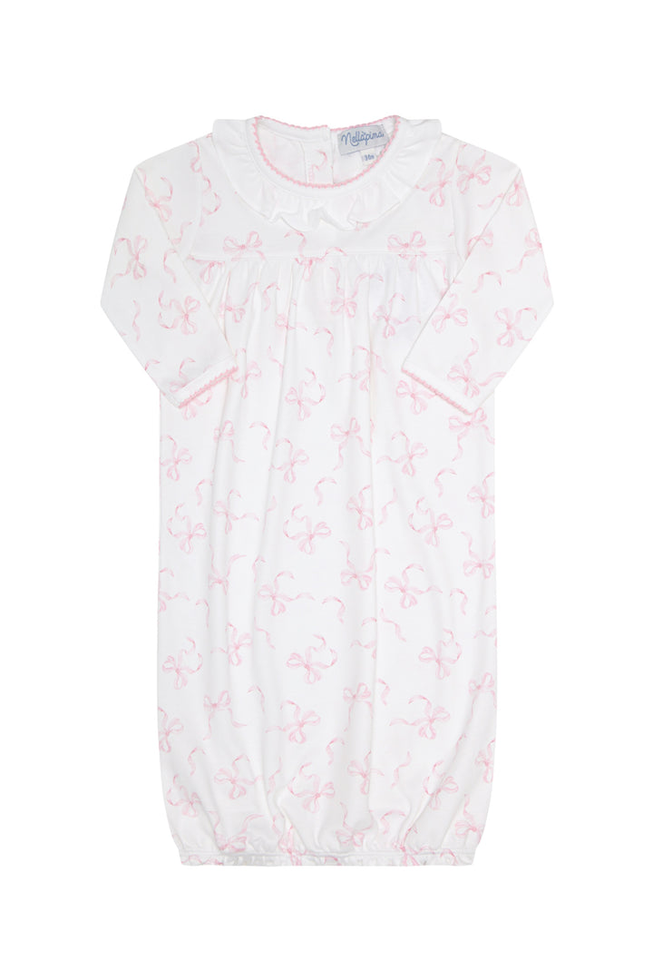 Charming Bows Print Newborn Gown Nellapima