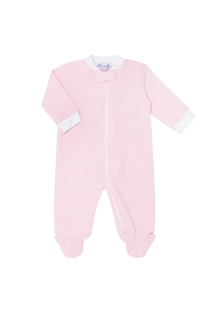 Pink Bubble Zipper Footie