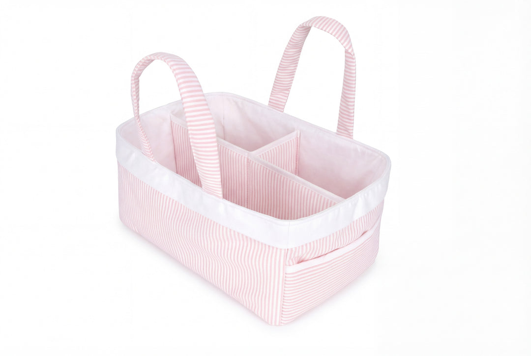 Pink Seersucker Changing Bag