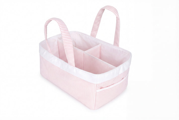 Pink Seersucker Changing Bag