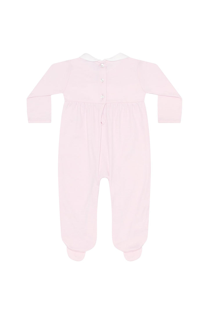 Pink Pumpkin Patch Embroidered Footie
