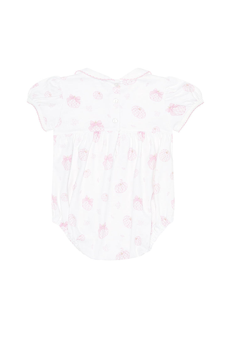 Pink Pumpkin Patch Smocked Bubble