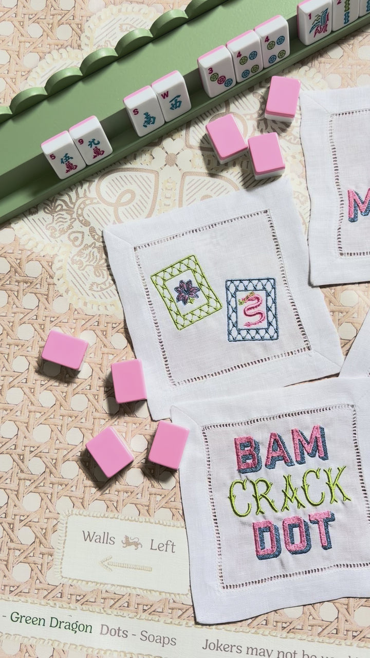 Customizable Mahjong Cocktail Napkins
