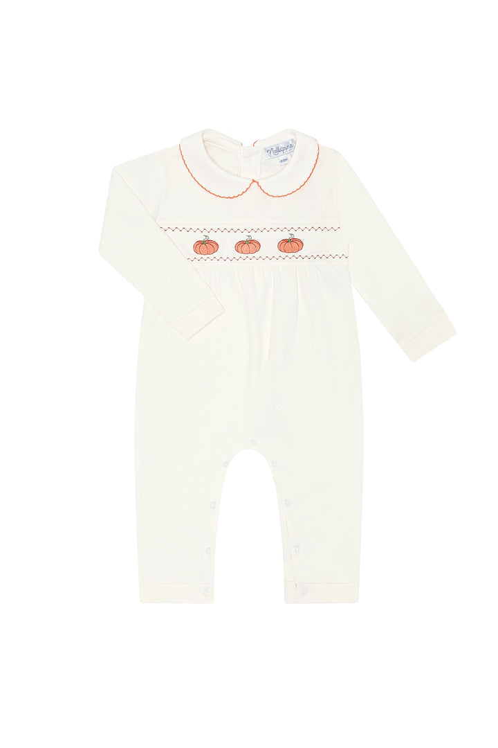 Ivory Pumpkin Patch Embroidered Playsuit