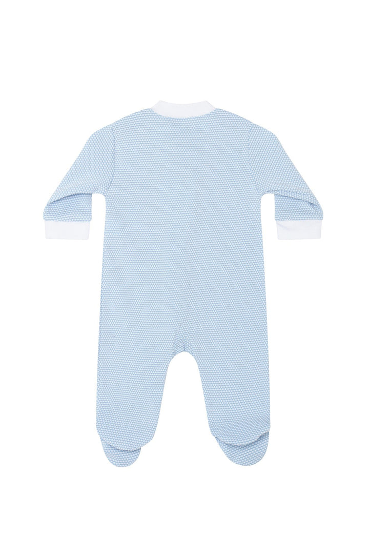 Blue Bubble Zipper Footie- Nellapima