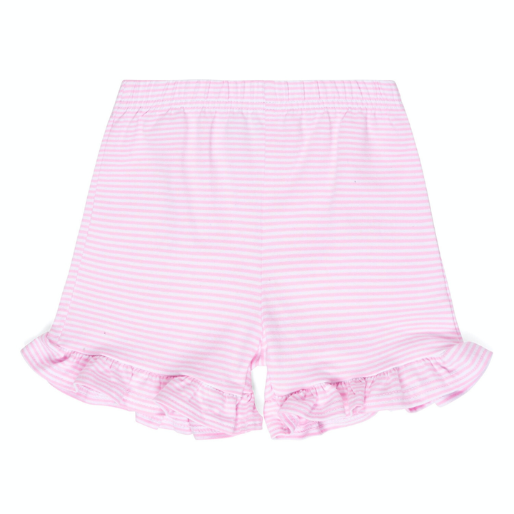Girls Signature Striped Ruffle Shorts
