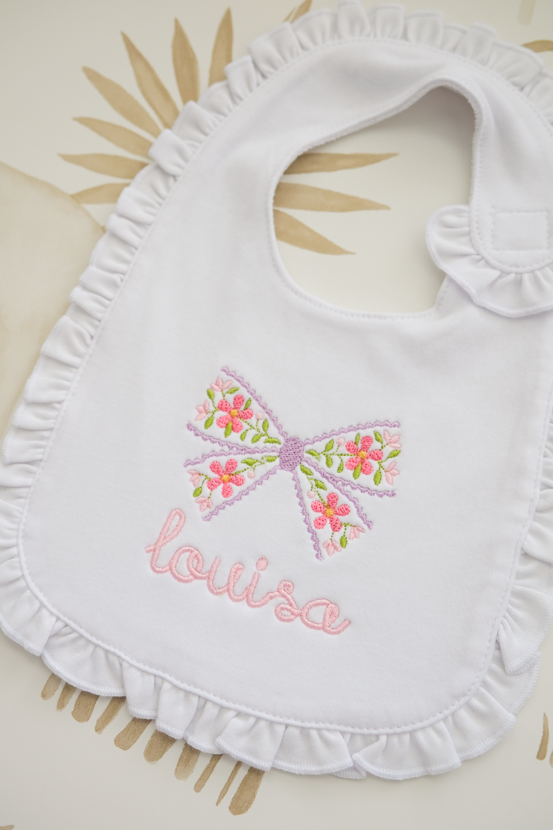 White Ruffle Bib