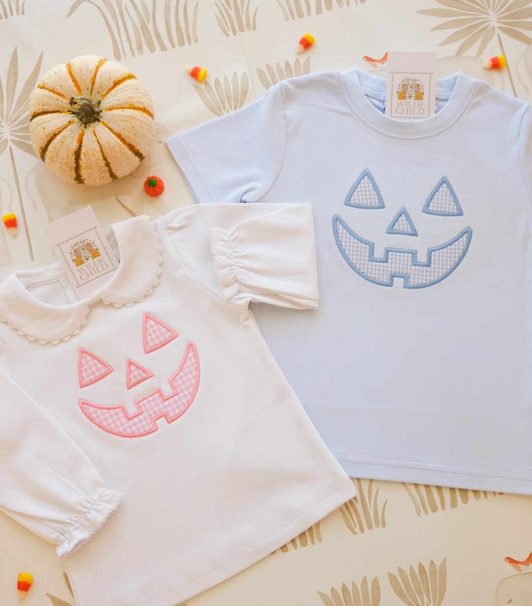 Girl's Scalloped Peter Pan Collar Long Sleeve