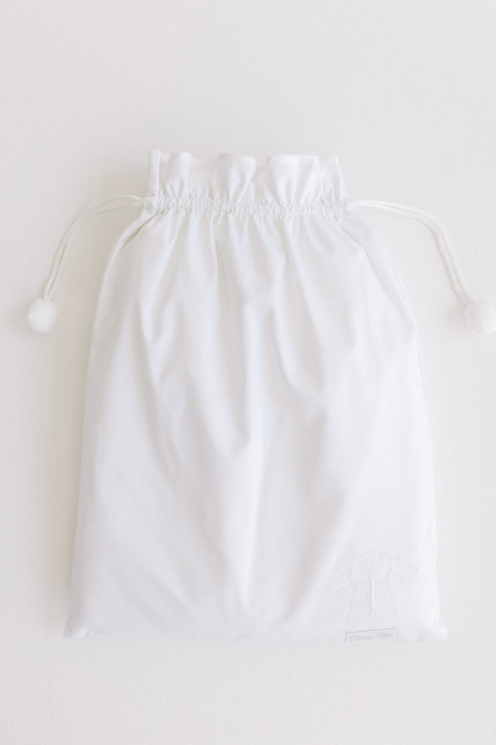 Women’s Luxe Bathrobe- White Scallops
