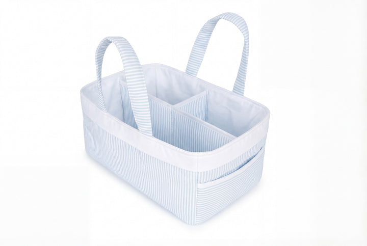 Blue Seersucker Changing Bag
